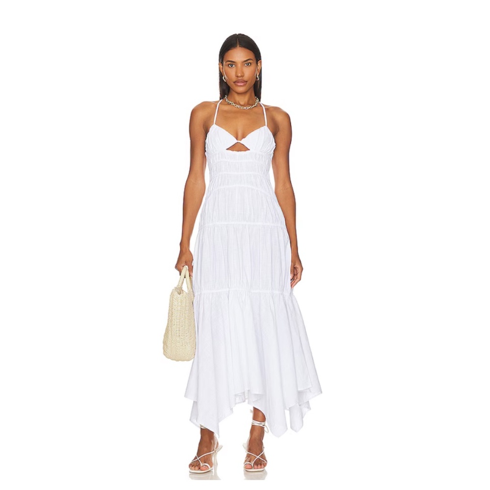 SNDYS White Midi Dress